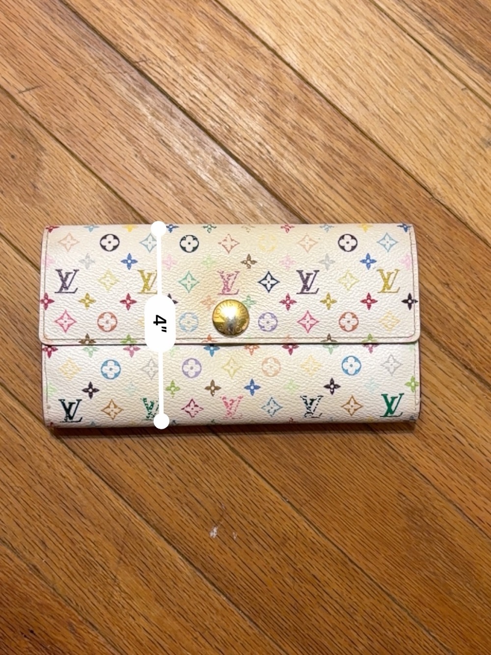 Louis Vuitton Monogram Murakami White Leather Long Wallet - Picture 6 of 7